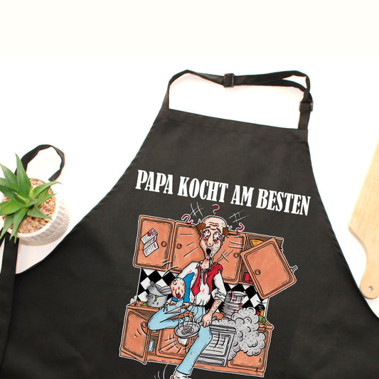 "Papa kocht am besten" - Die Superhelden-Kochschürze für gastronomische Abenteuer!